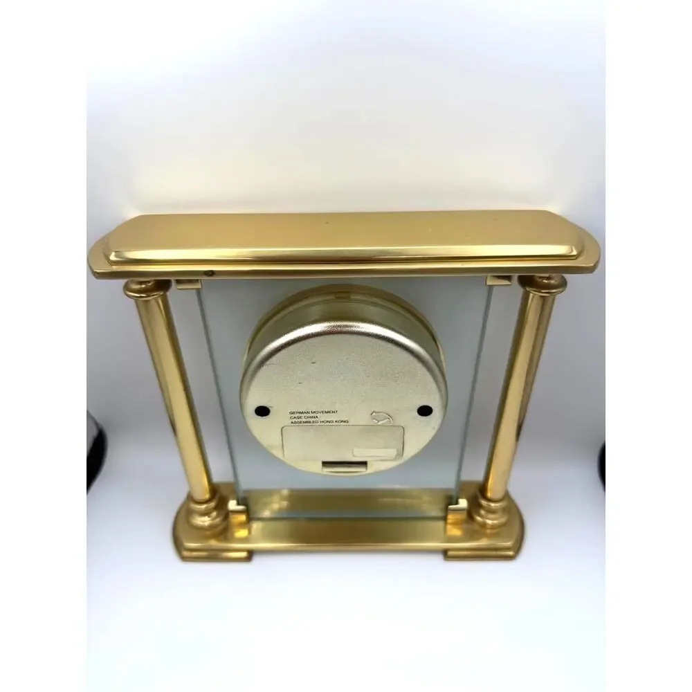 Vintage Seth Thomas Gold-Tone Quartz Arched Mantel Clock Working